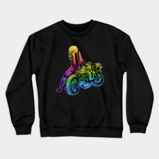 Neon Motorcycle Crewneck Sweatshirt